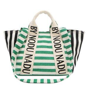 Nicole Lee USA Letter Striped Tote Bag